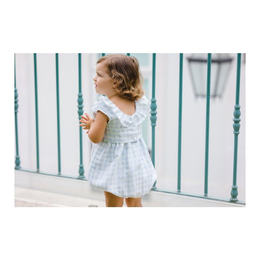 Sal & Pimenta Girls Bubble - Light Blue Gingham
