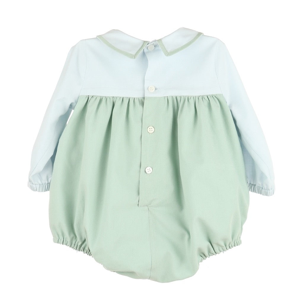 Sophie & Lucas Baby Boys Blue & Green Classic Poplin Bubble
