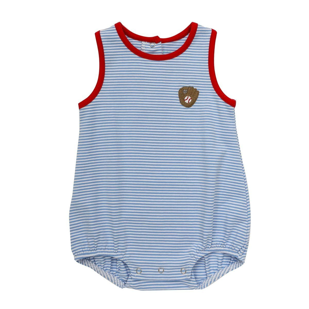 Itsy Bitsy Baby Boys Bubble - Blue Baseball with Red Trim