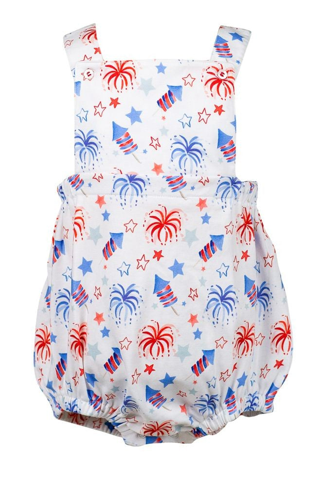 Proper Peony Pima Red & Blue Patriotic Fireworks Sun Bubble