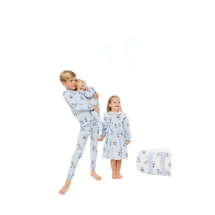 Sal & Pimenta Girls Nightgown - Santa Blues