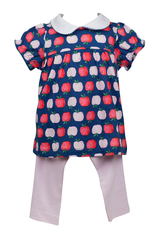 Proper Peony Pima Girls Tunic & Leggings Set - McIntosh Apples