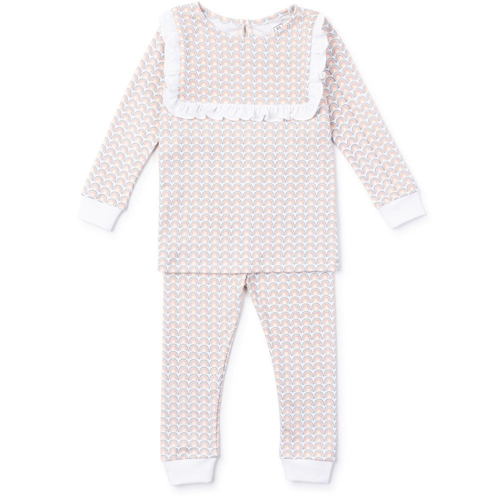 Lila & Hayes Girls Taylor Pajamas Set - Over the Rainbow