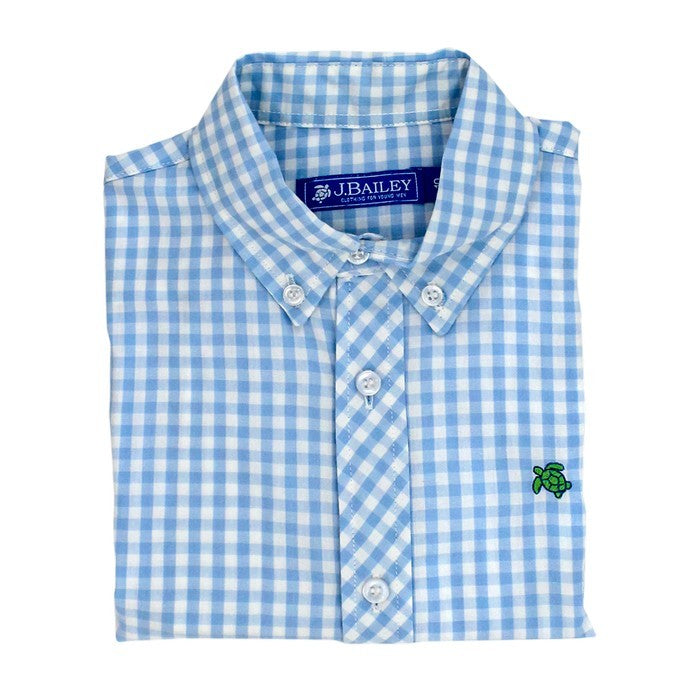 Bailey Boys J. Bailey Roscoe Button Down Shirt - Blue Gingham