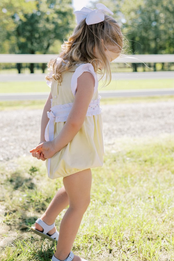 Proper Peony Baby Girls Yellow Ruth Bubble