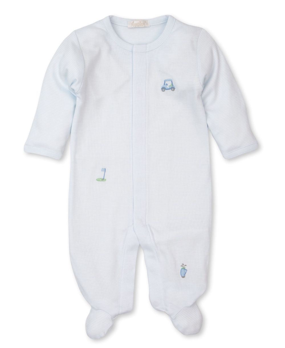 Kissy Kissy Baby Boys Blue Striped Premier Golf Footie