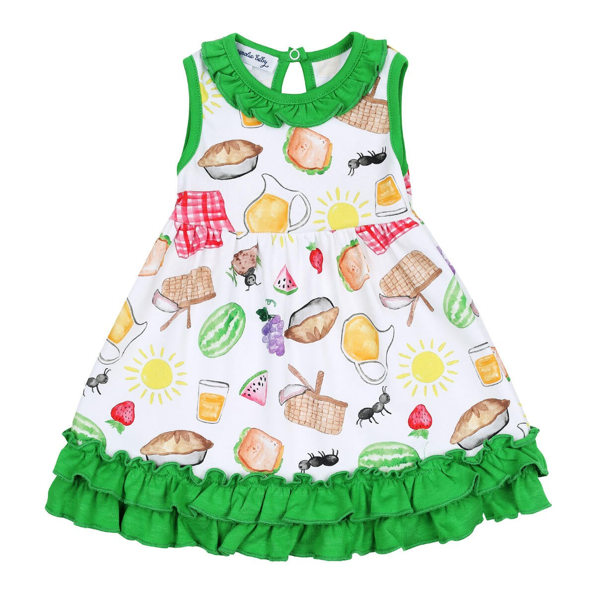 Magnolia Baby Toddler Girls Picnic Time Sleeveless Dress