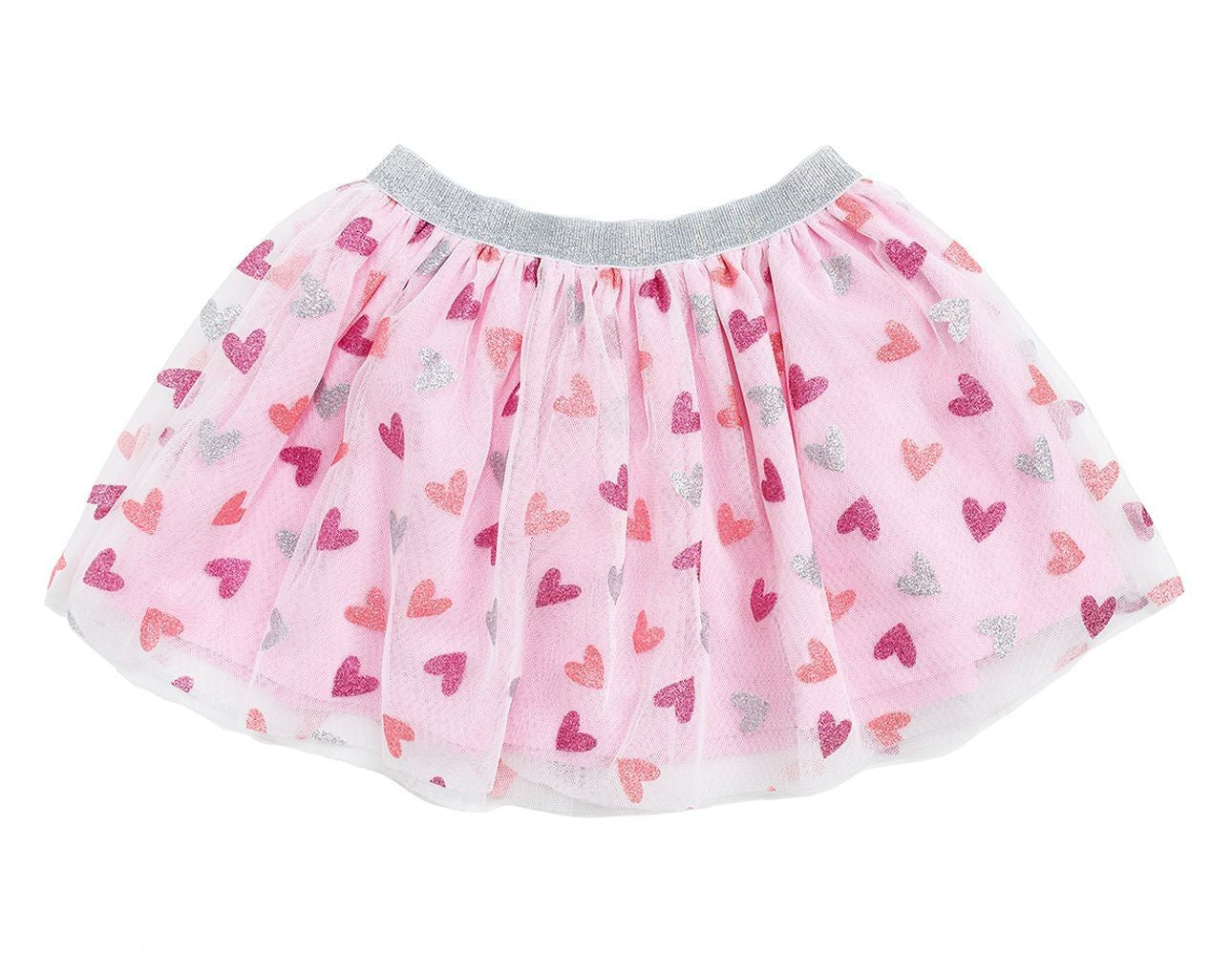 Sweet Wink Girls Valentine's Day Tutu Skirt - Pink Mini Glitter Hearts