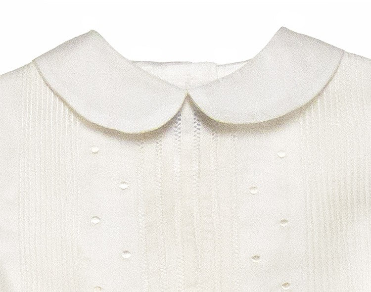 Luli & Me Boys Dressy Silk Organza Special Occasion Outfit - Ivory