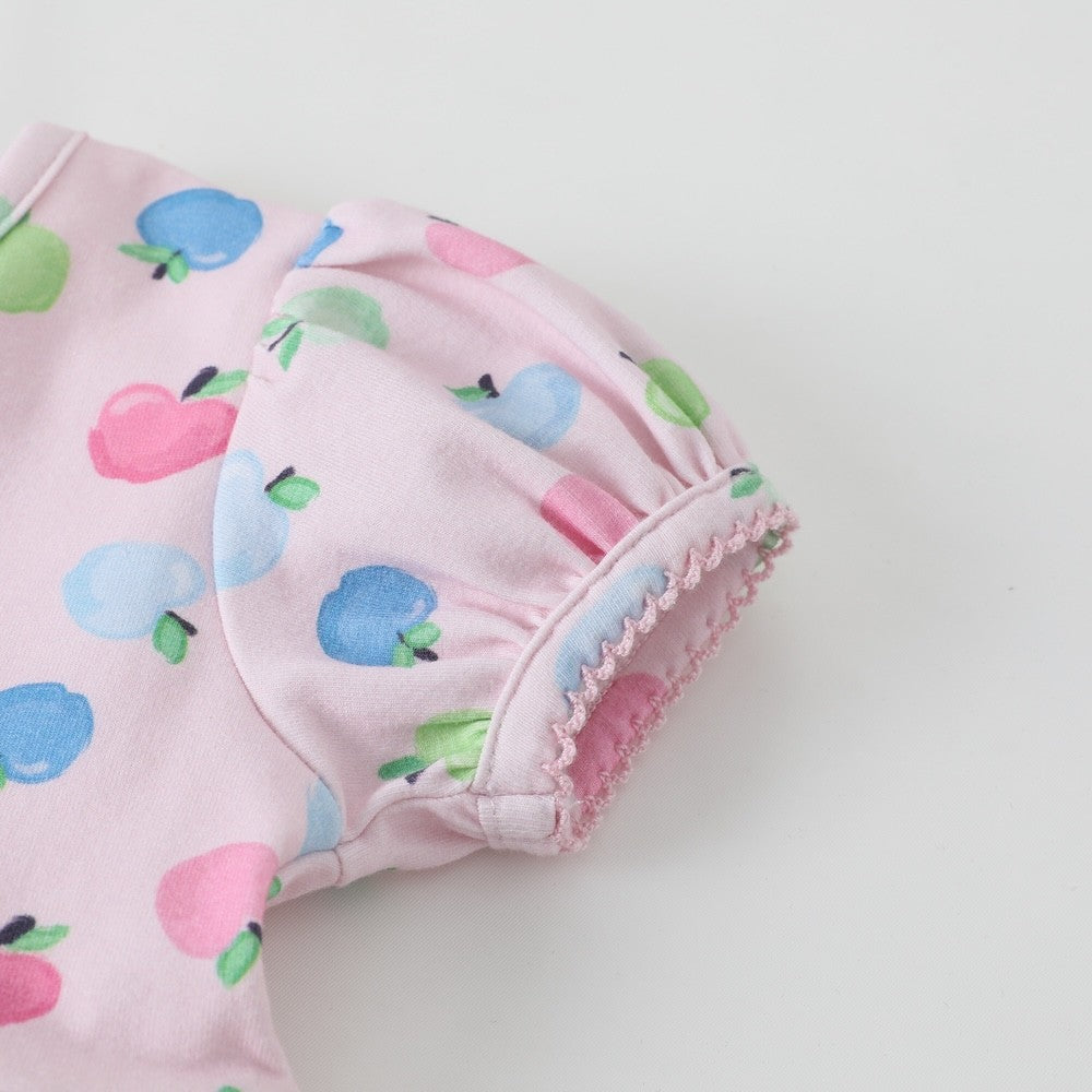 Swoon Baby Girls Pink / Pastel Apples Scallop Bubble
