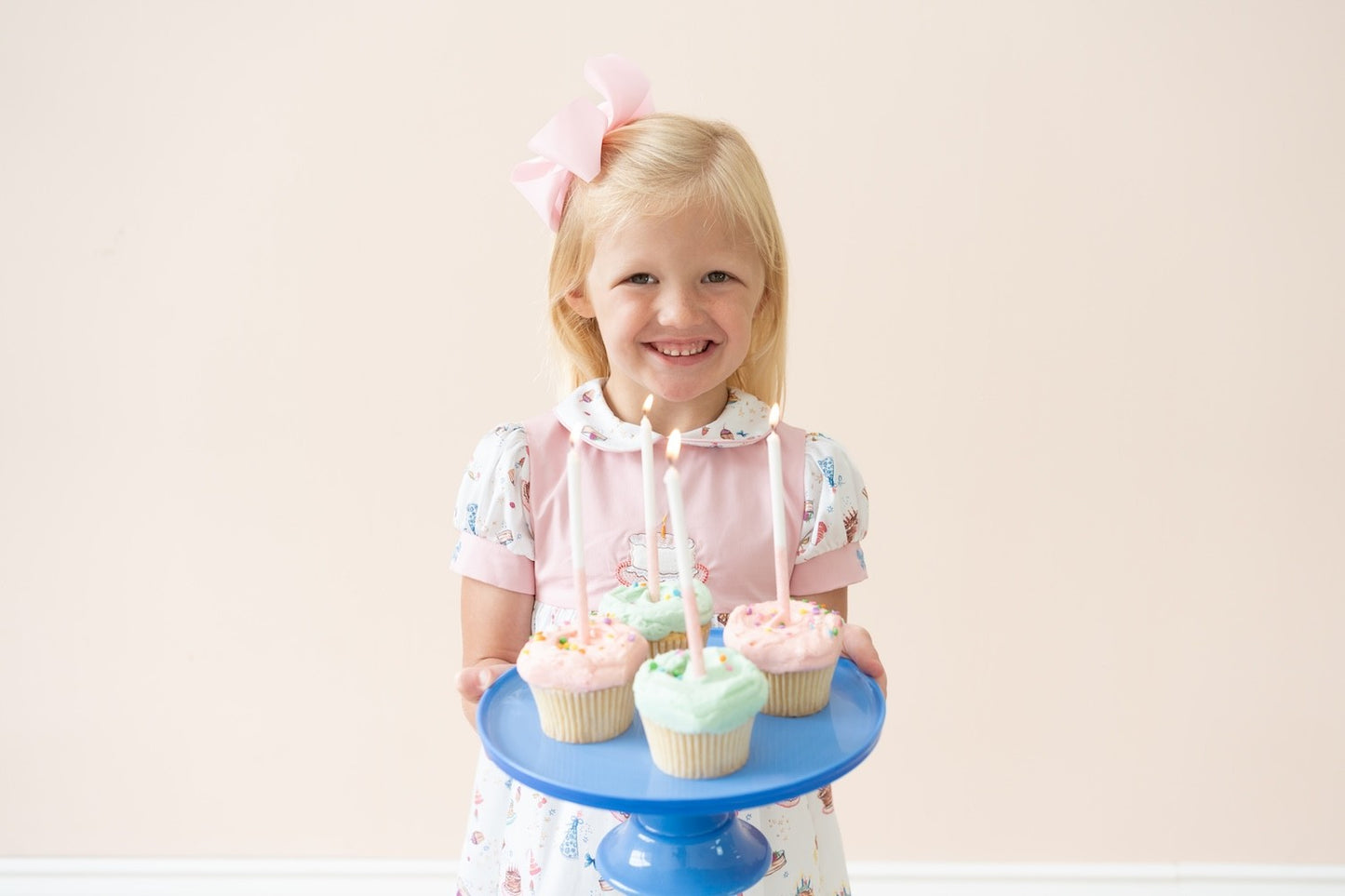 La Boutique by Dondolo Girls Dress - Pink Charlotte Birthday