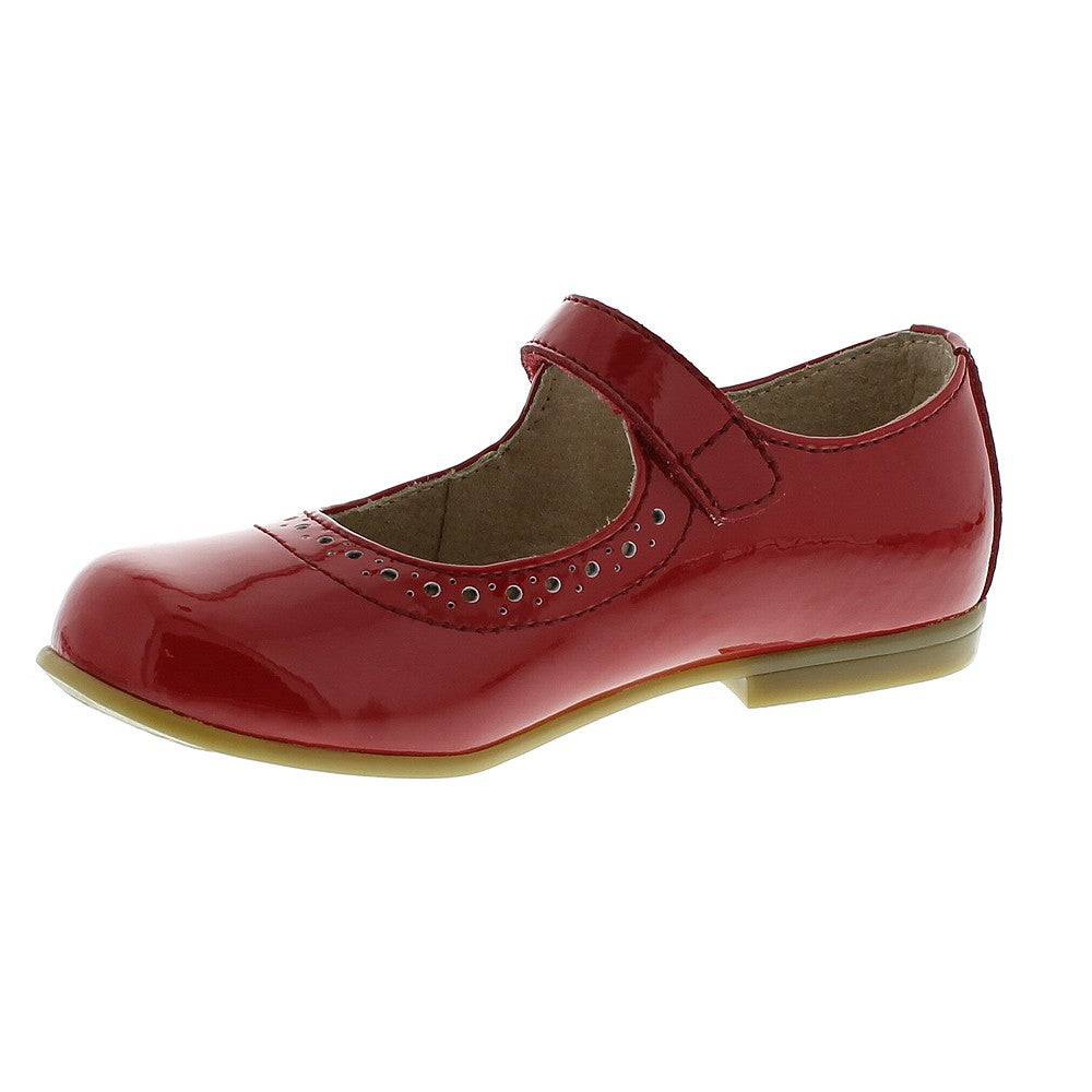 Footmates Girls Shoes - Emma Mary Janes - Red Patent