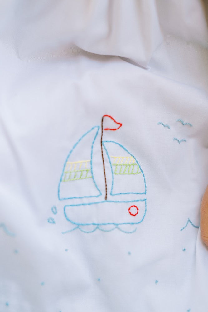 Proper Peony Girls White Seashore Dress