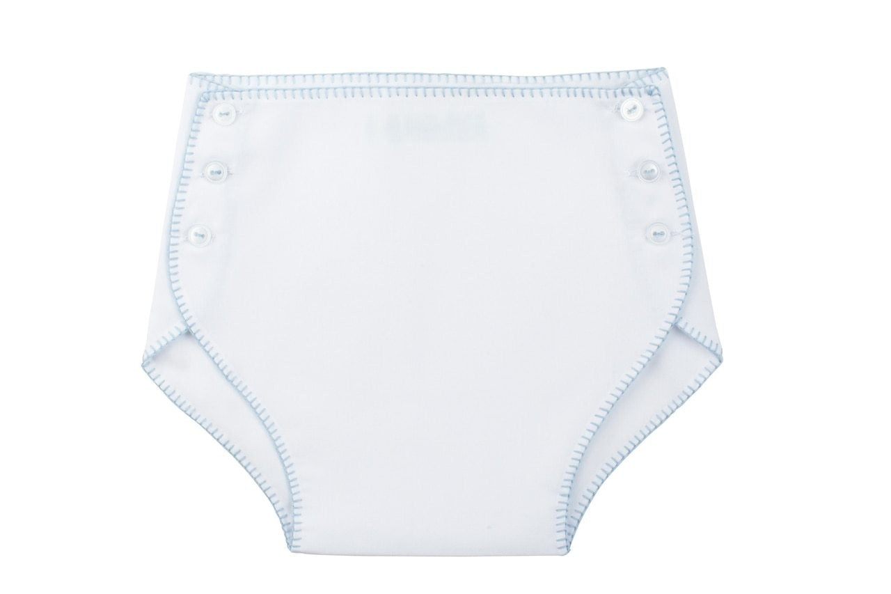 Feltman Brothers Baby Boys Button Diaper Cover - White