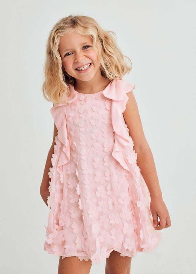 Abel & Lula Girls Peony Pink Bambula Flowy Dress - 3D Flowers 12 Abel & Lula Girls Peony Pink Bambula Flowy Dress - 3D Flowers 12