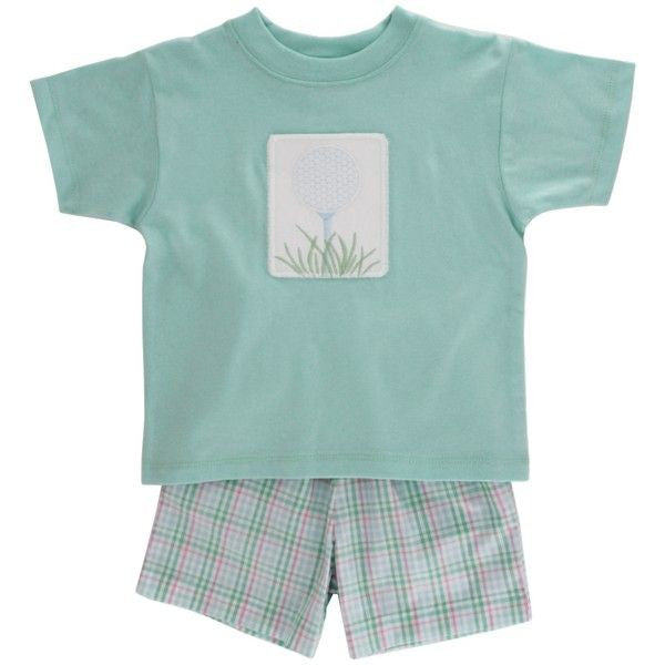 Bailey Boys Plaid Short Set - Putt Putt Golf Shirt by Bailey Boys