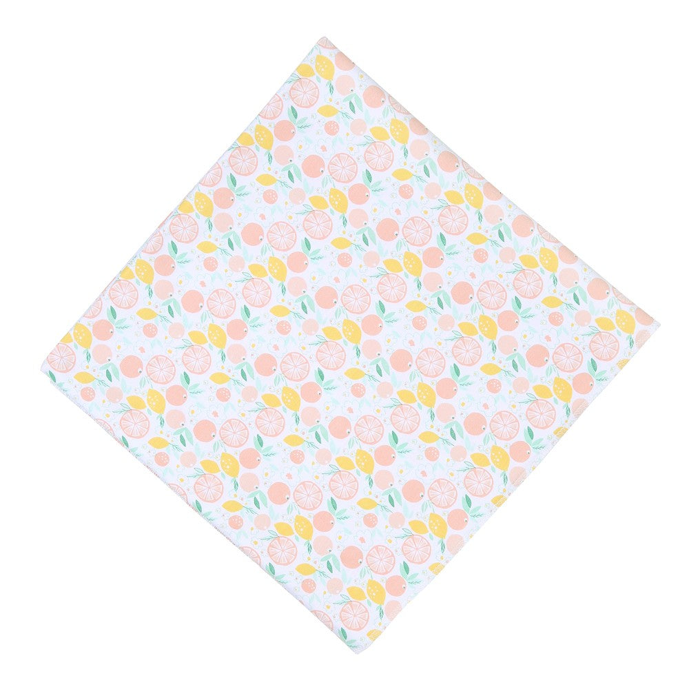 Magnolia Baby Girls Summer Citrus Bouquet Printed Swaddle Blanket