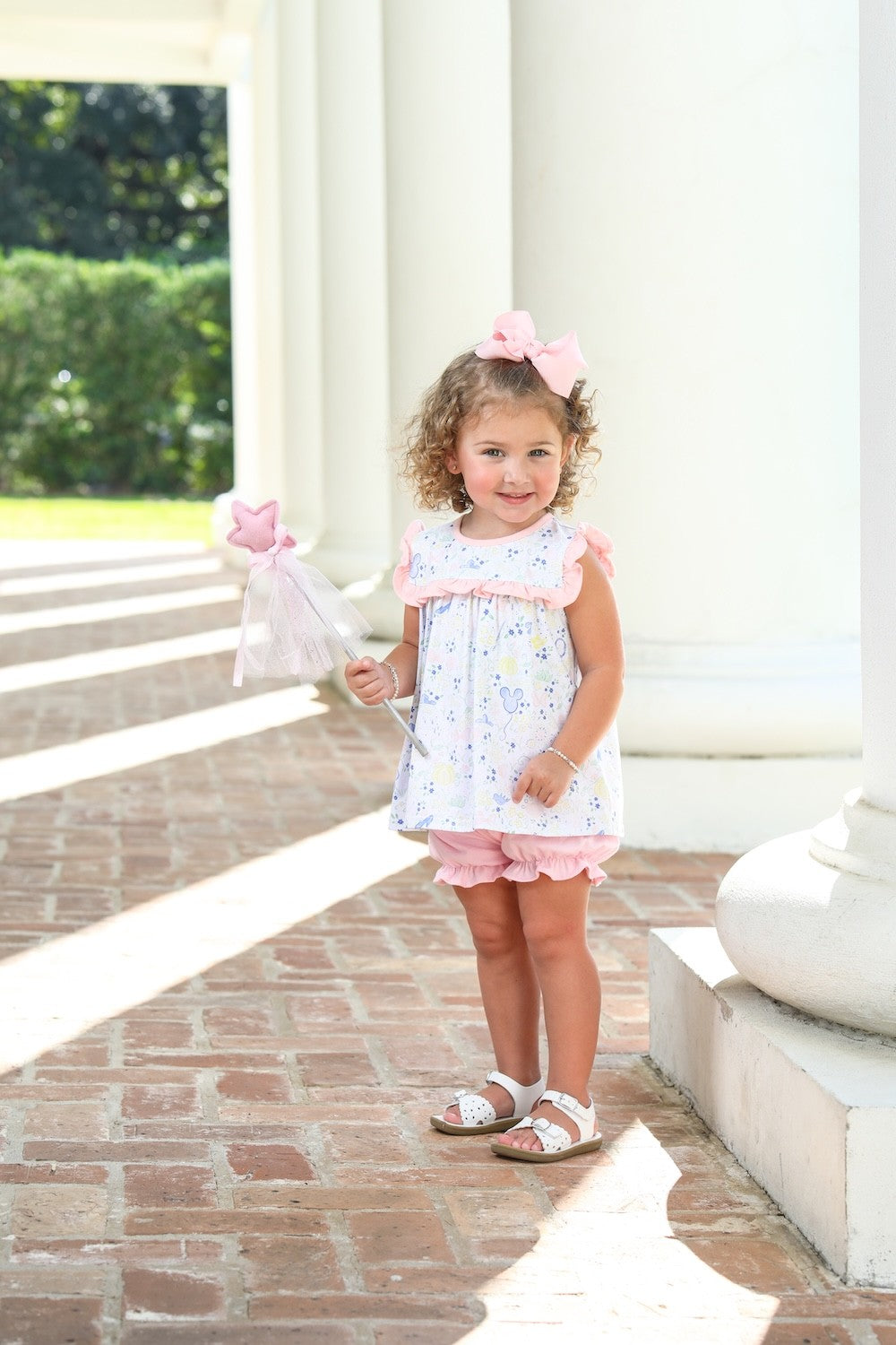 Trotter Street Kids Toddler Girls Pink Enchanted Mouse Bloomers Set