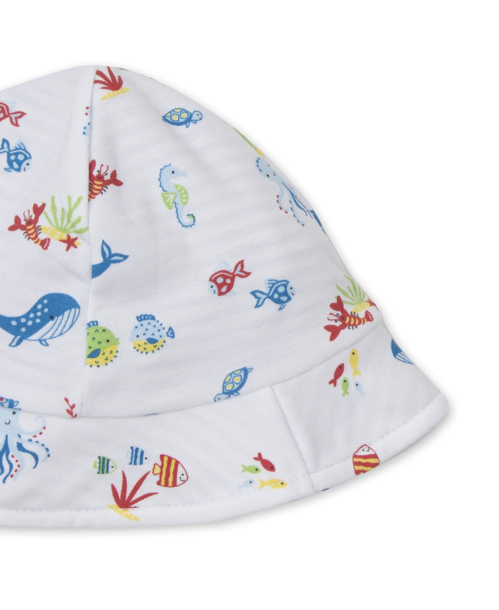 Kissy Kissy Baby Boys Blue Deep Sea Divers Reversible Sun Hat
