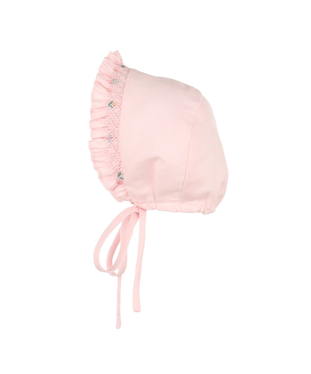 Luli & Me Baby Girls Floral Wreath Smocked Bishop Dress - Pink by Luli & Me