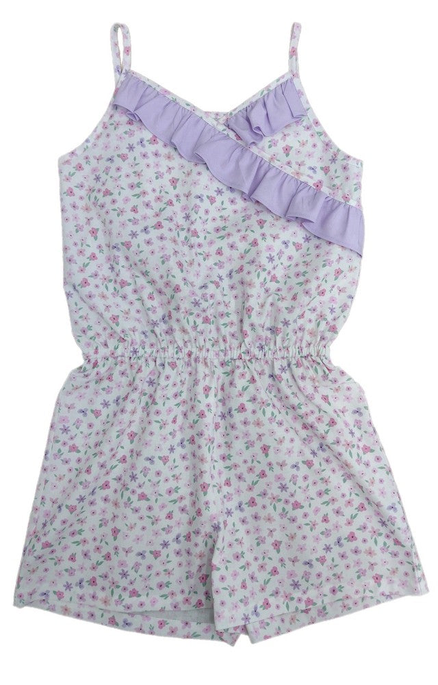 James & Lottie Girls Flora Romper - Lavender Floral by James & Lottie