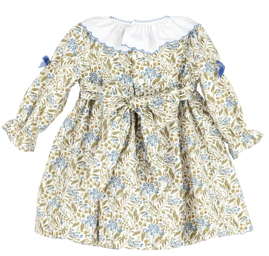 Sophie & Lucas Girls Smocked Dress - Autumn Harvest - Ruffle Collar by Sophie & Lucas