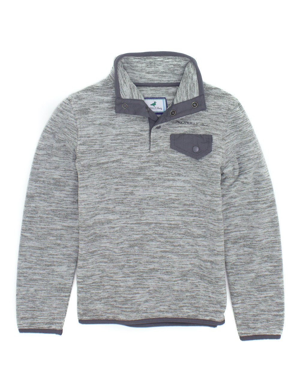 Properly Tied Boys Nova Pullover - Light Heather Grey by Properly Tied