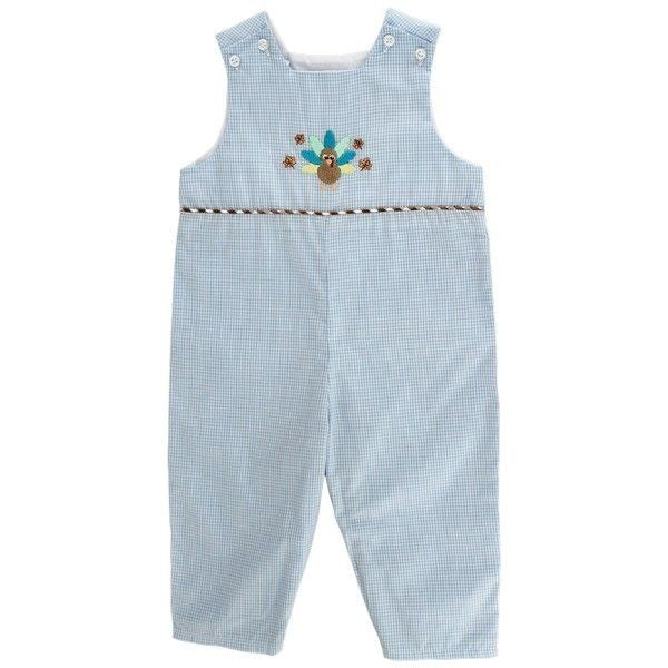 Bailey Boys Blue Longall - Embroidered Thanksgiving Turkey by Bailey Boys