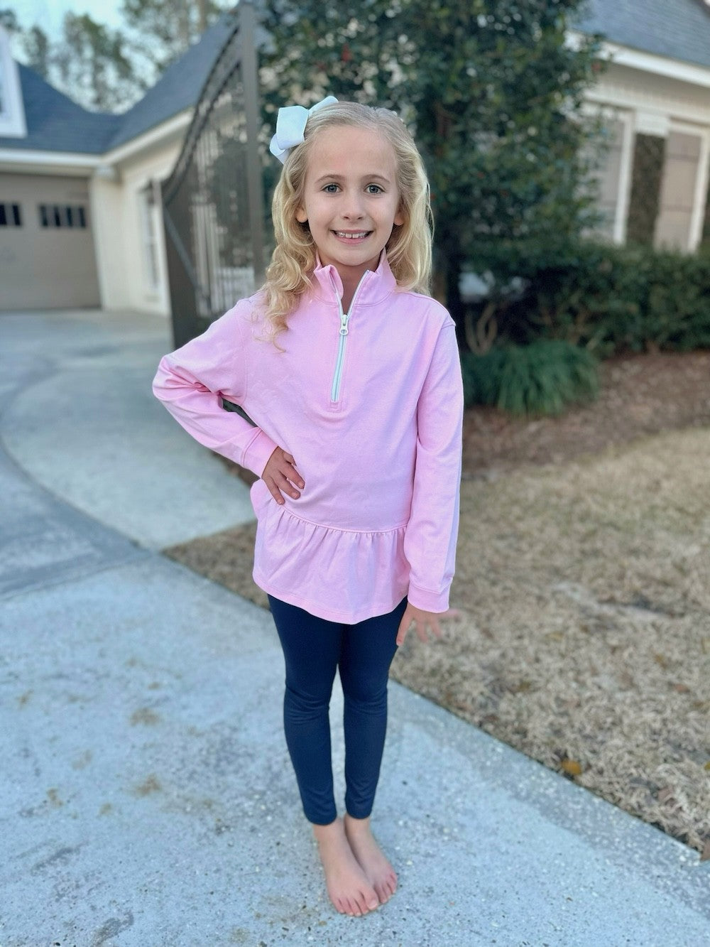 James & Lottie Be Elizabeth Girls Athleisure Leggings - Navy Blue by James & Lottie