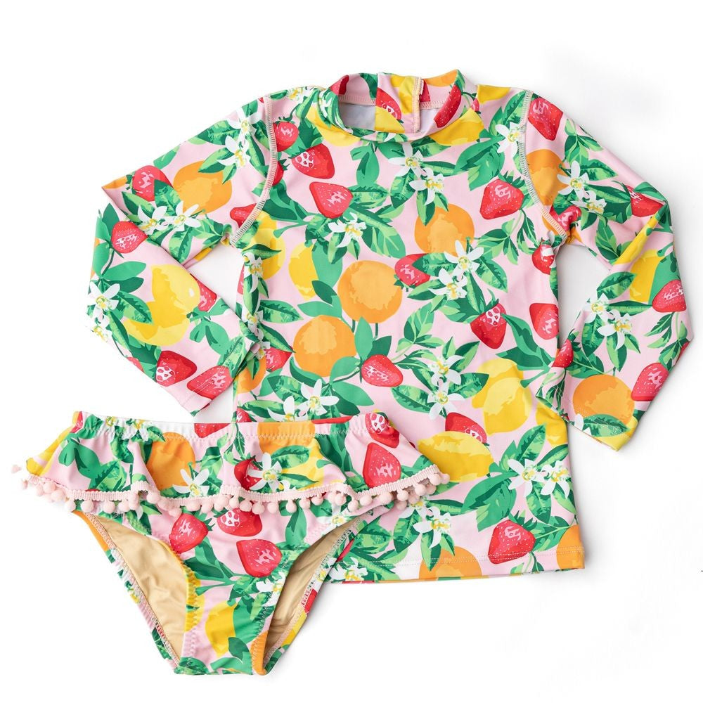 Shade Critters Girls Rash Guard Swim Set - Fruit Punch