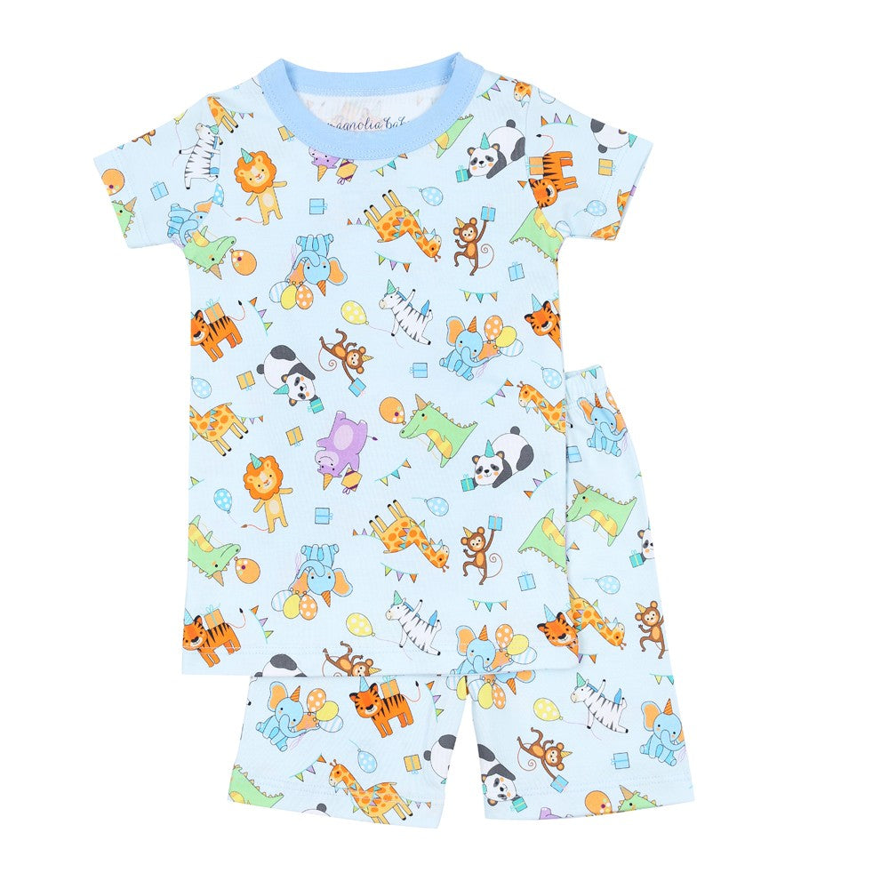 Magnolia Baby Cake, Presents, Birthday Party Short Pajamas - Blue