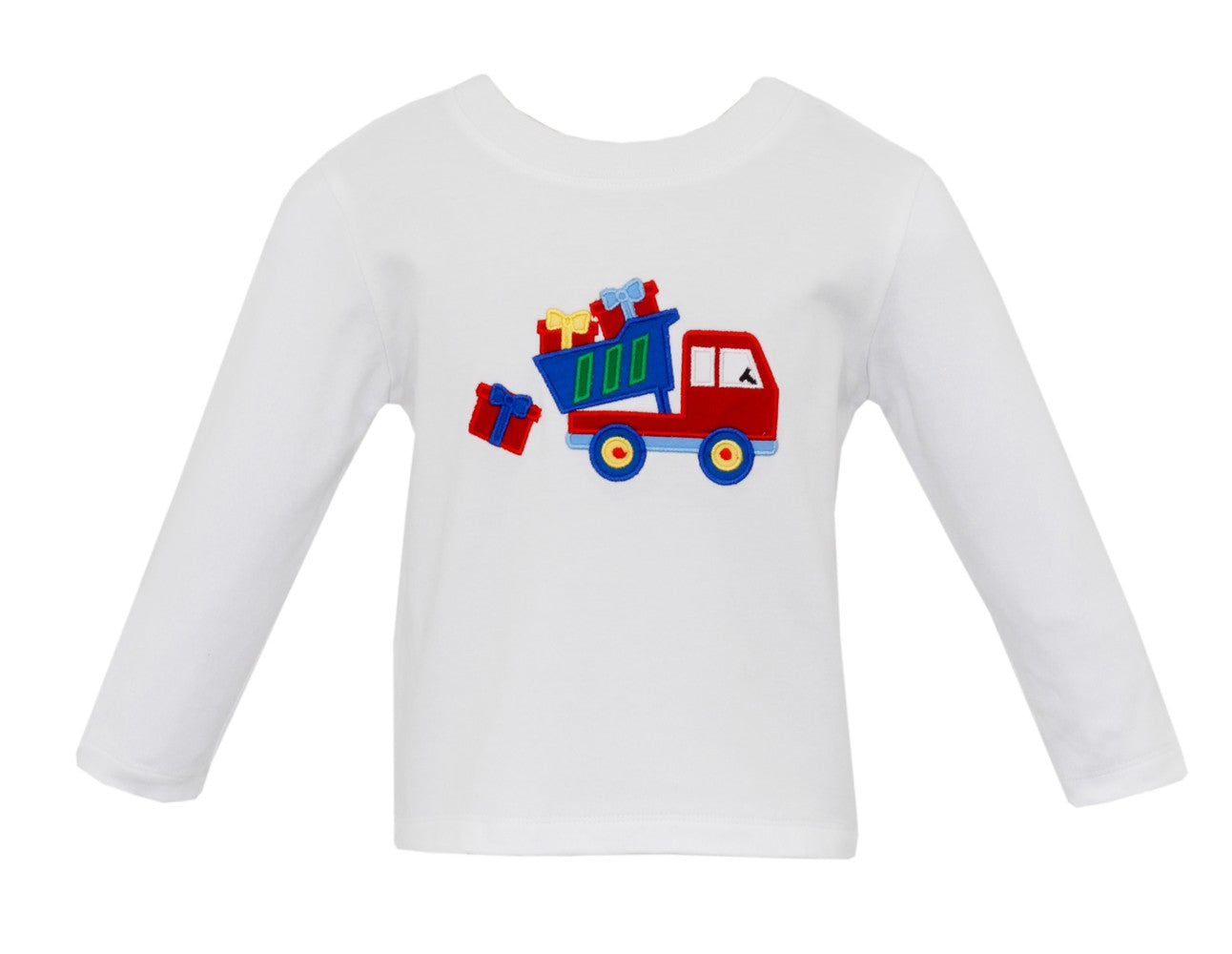Claire & Charlie White Shirt - Dump Truck Full of Christmas Gifts by Claire & Charlie