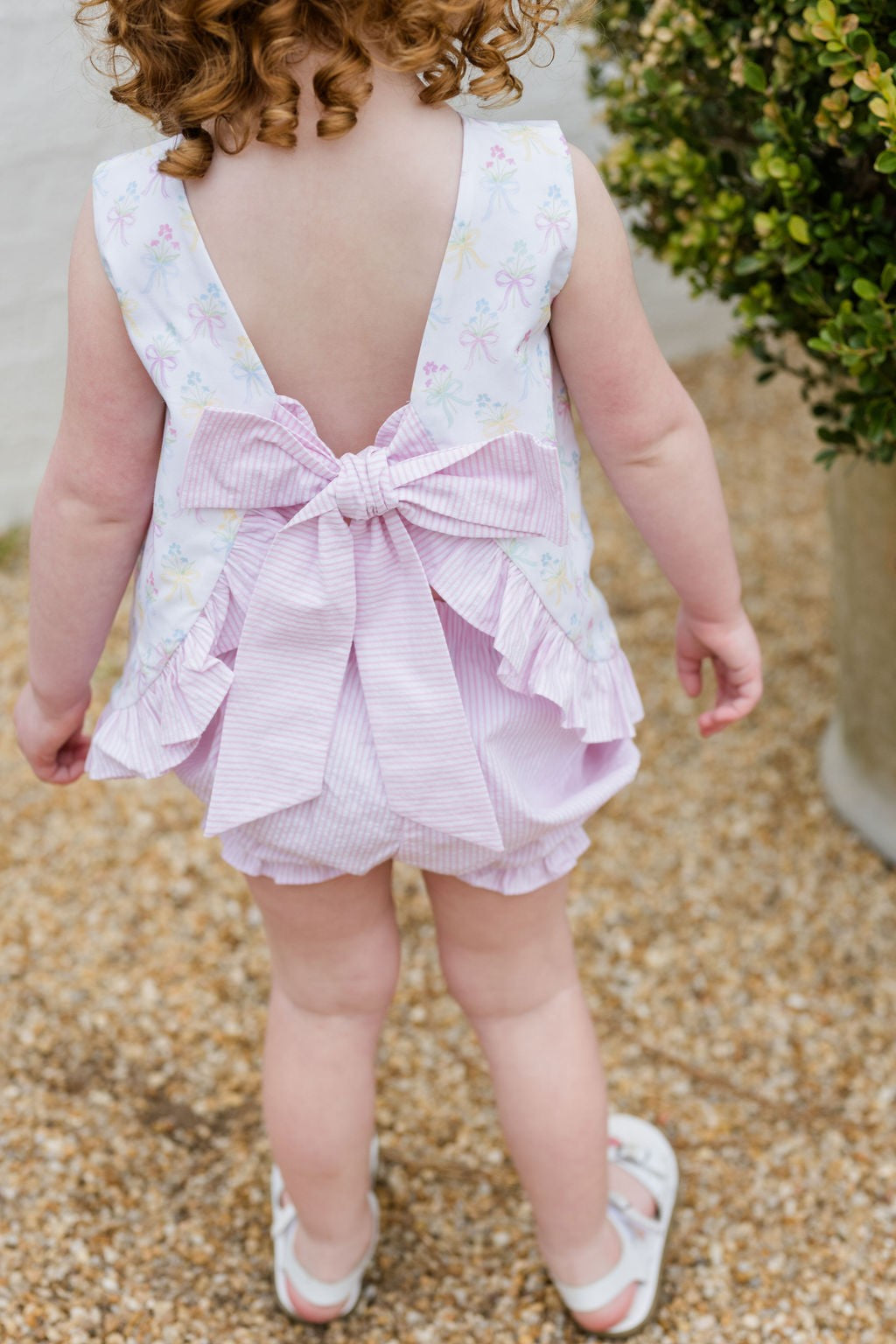 James & Lottie Girls Pastel Mae Bloomers Set - Bouquets & Bows