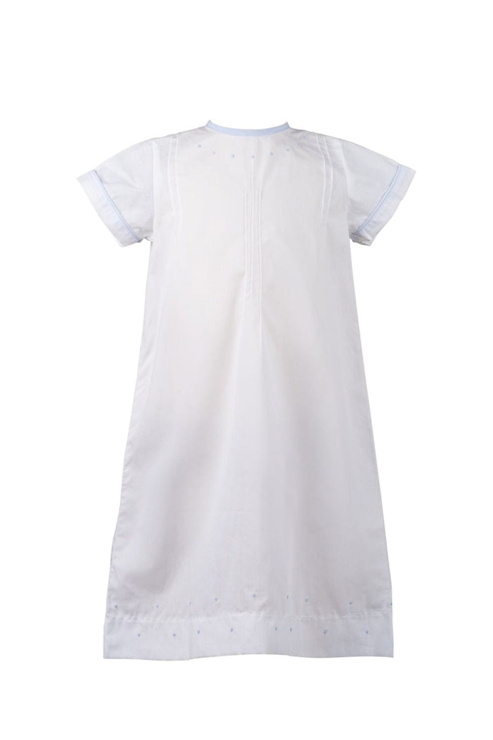 Proper Peony Layette Baby Boys White & Blue Day Gown by Proper Peony