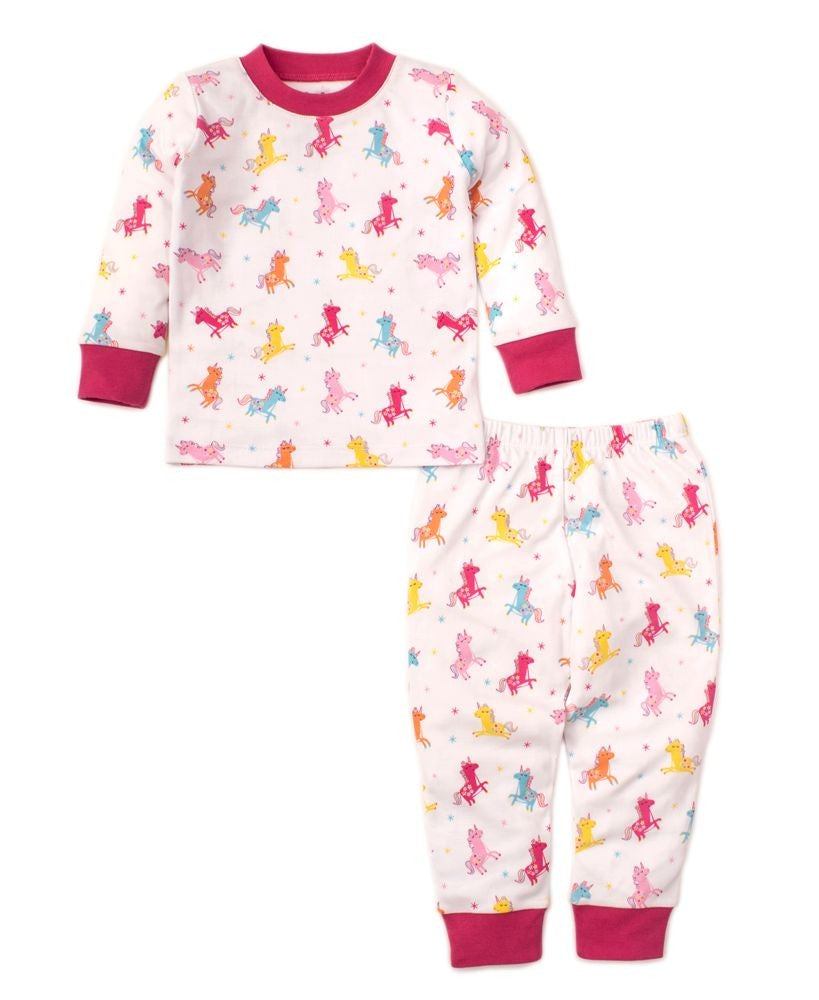 Kissy Kissy Girls Pink Unique Unicorns Snug Fit Long Pajamas by Kissy Kissy