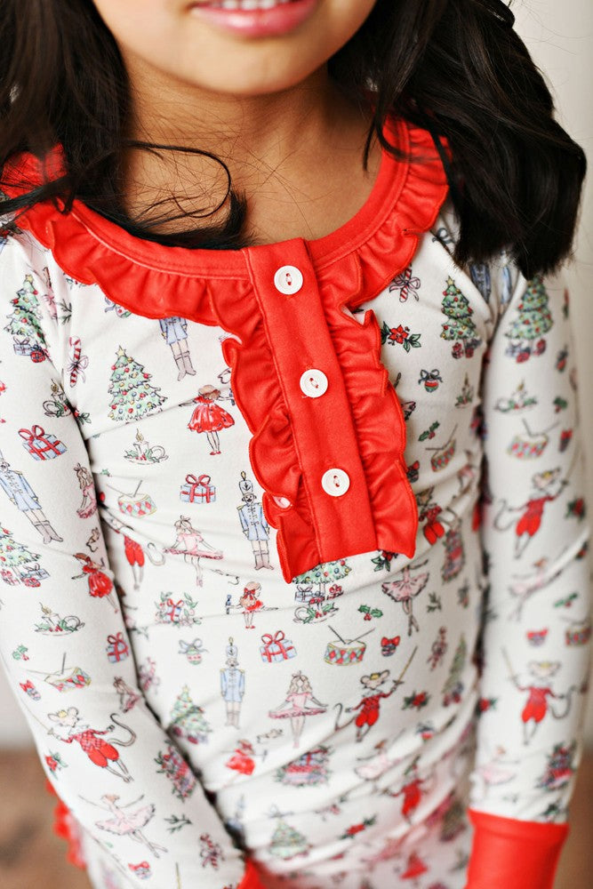 Swoon Baby Girls Butterknit Pajamas PJ Set - Nutcracker Ballet Print