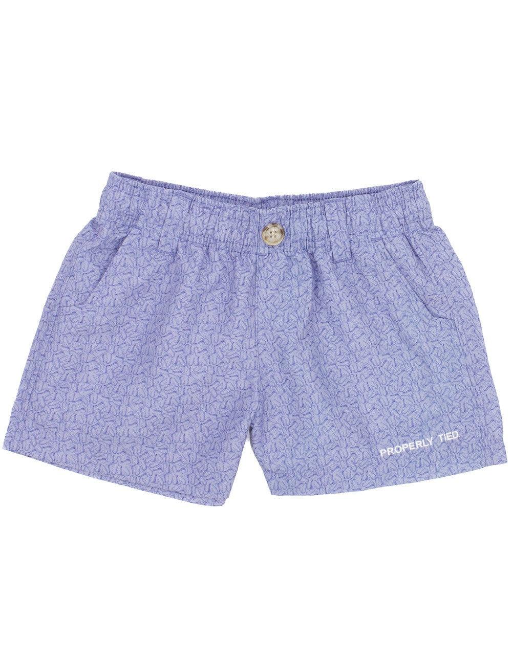 Properly Tied Boys Mallard 2.0 Shorts - Blue On the Hook Fish Print by Properly Tied
