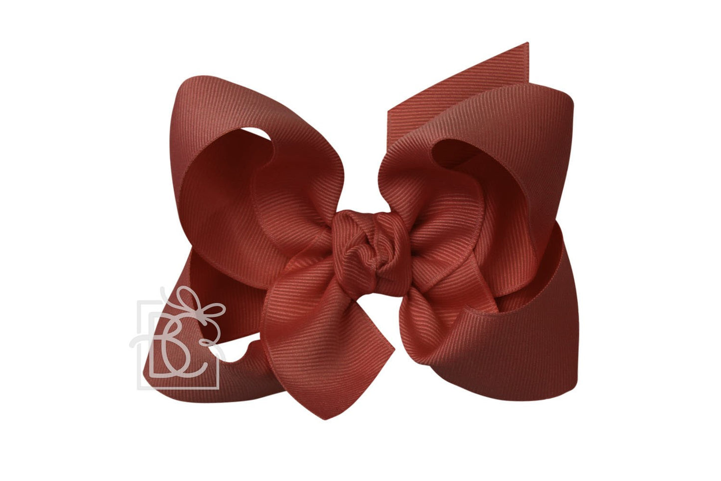 Beyond Creations Girls Grosgrain Double Knot Bow on Clip - Fall Rust