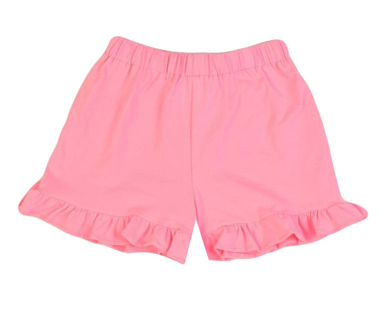 Funtasia Too Girls Knit Ruffle Shorts - Pastel Pink