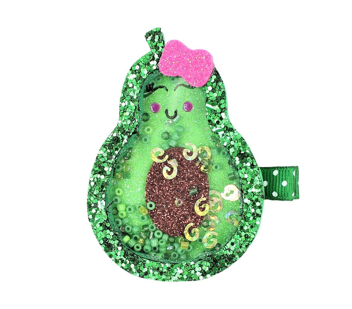 Beyond Creations Girls Pinch Clip Add-On to Bow - Glitter Shaker - Green Avocado by Beyond Creations