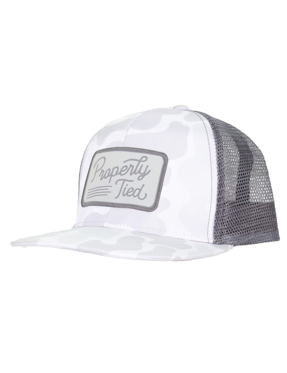 Properly Tied Youth Sportsman Trucker Hat - White Polar Camo