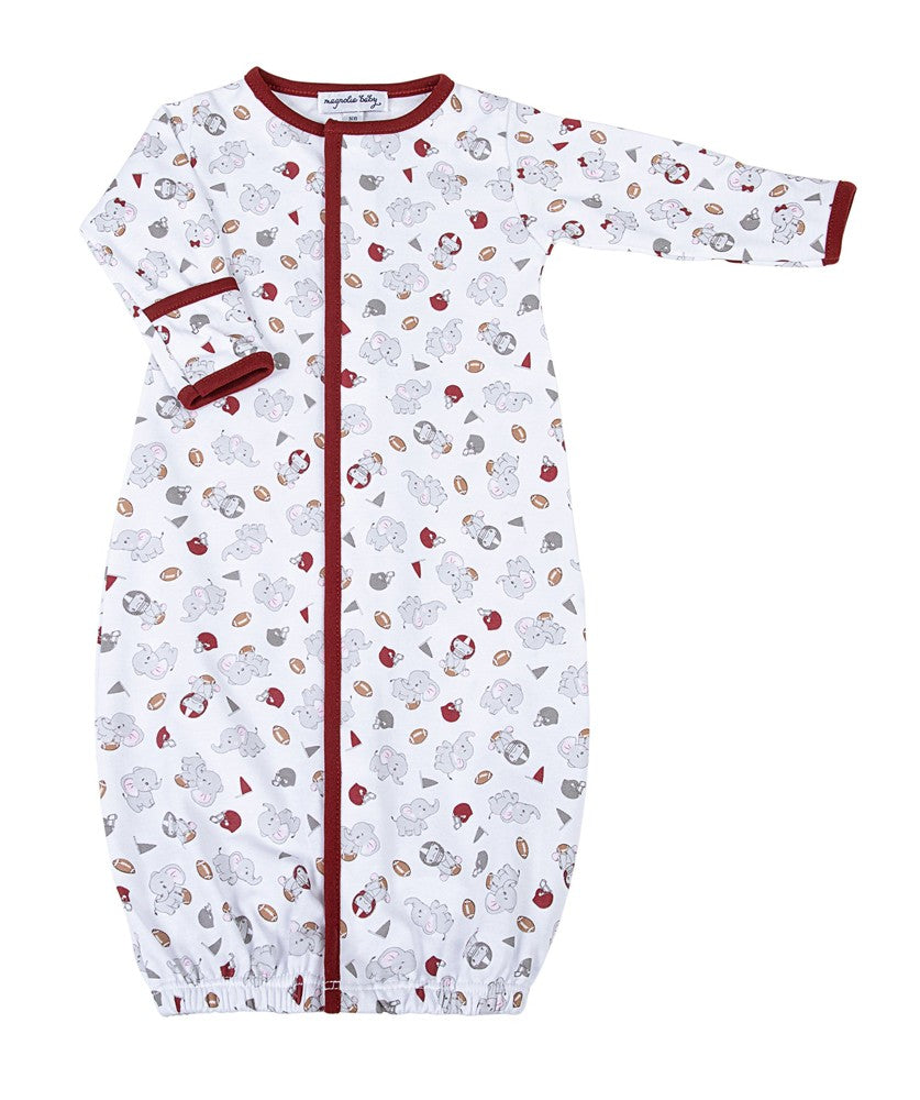 Magnolia Baby Alabama Elephant Football Crimson Tide Printed Converter Gown