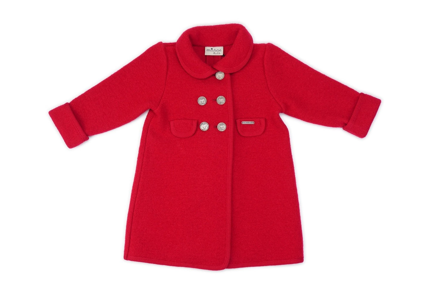 Marae Girls Dress Coat - Princess Charlotte - Red