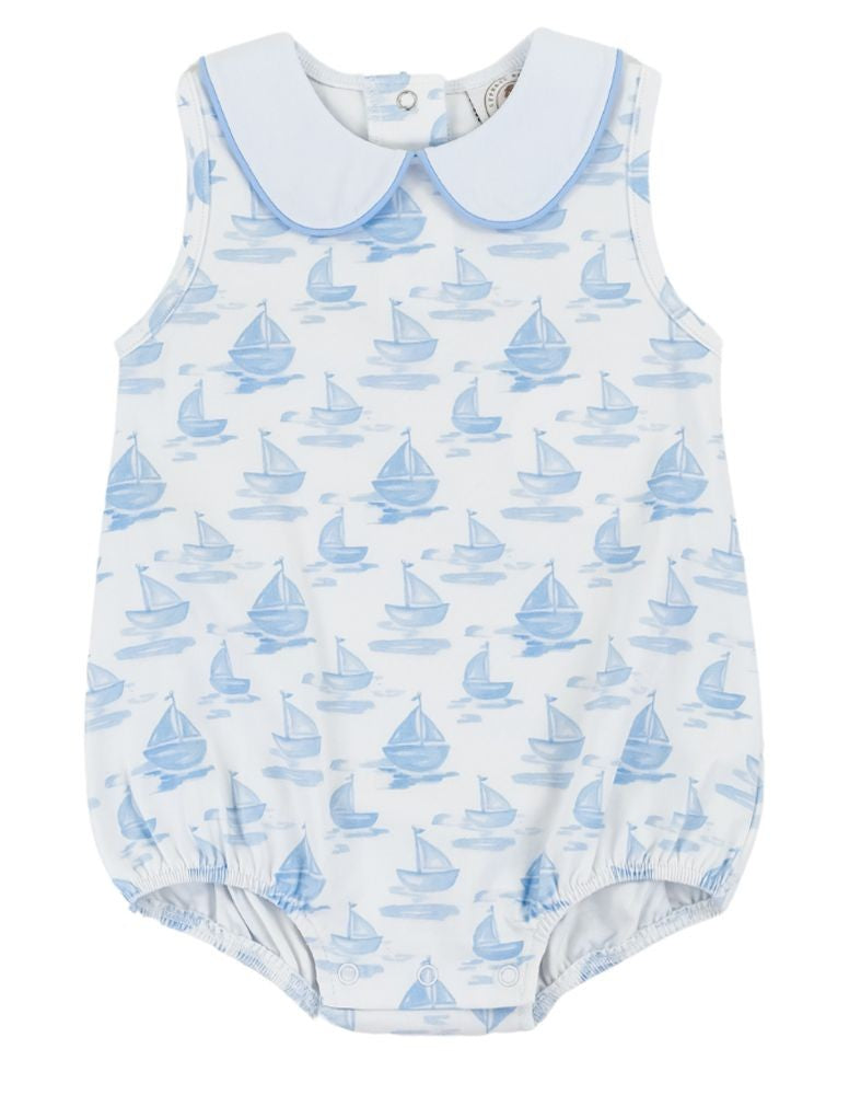 Cypress Row Baby Boys Blue Sailboats Grayton Beach Bubble