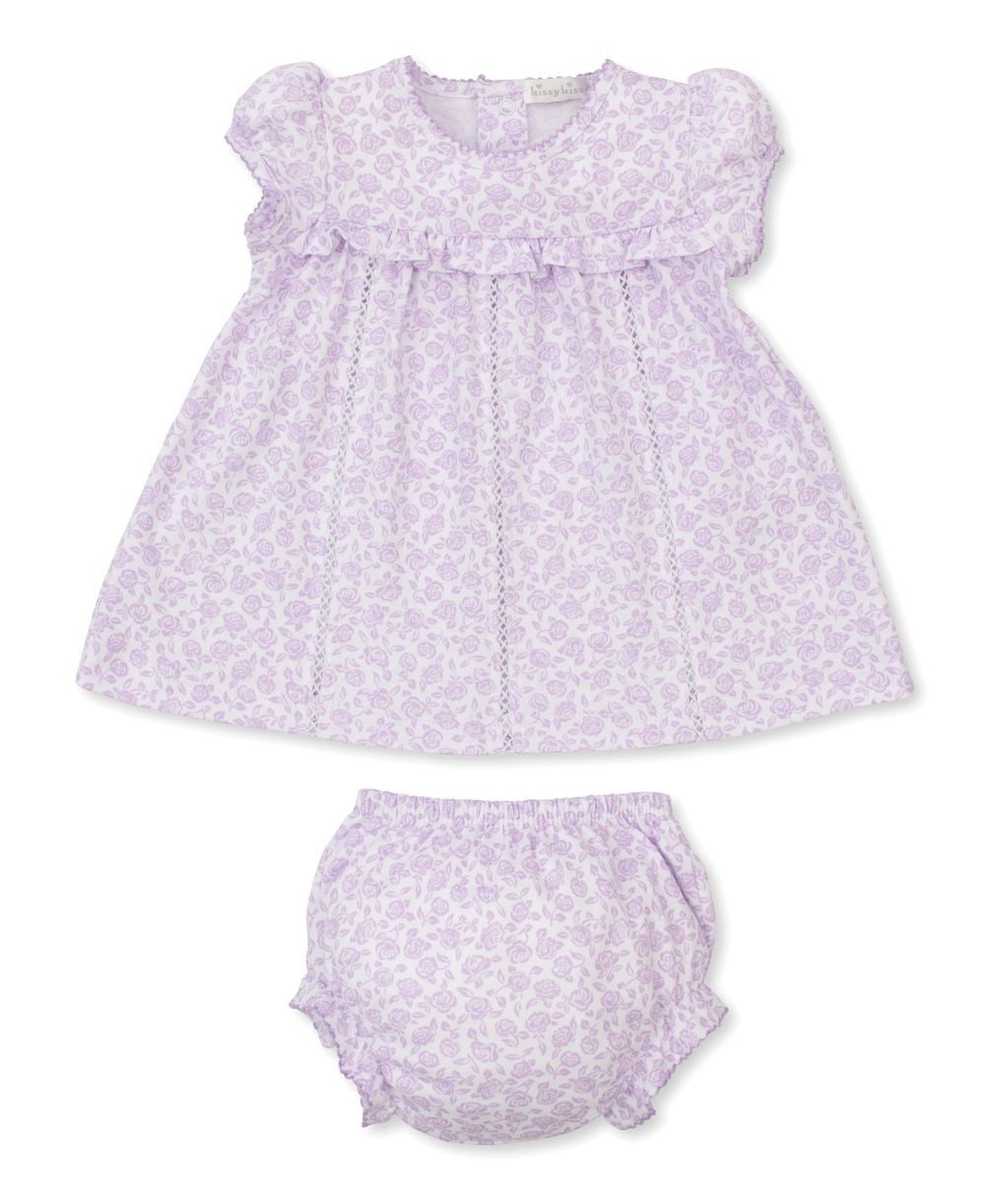 Kissy Kissy Baby Girls Lavender Summer Gardens Dress with Bloomers