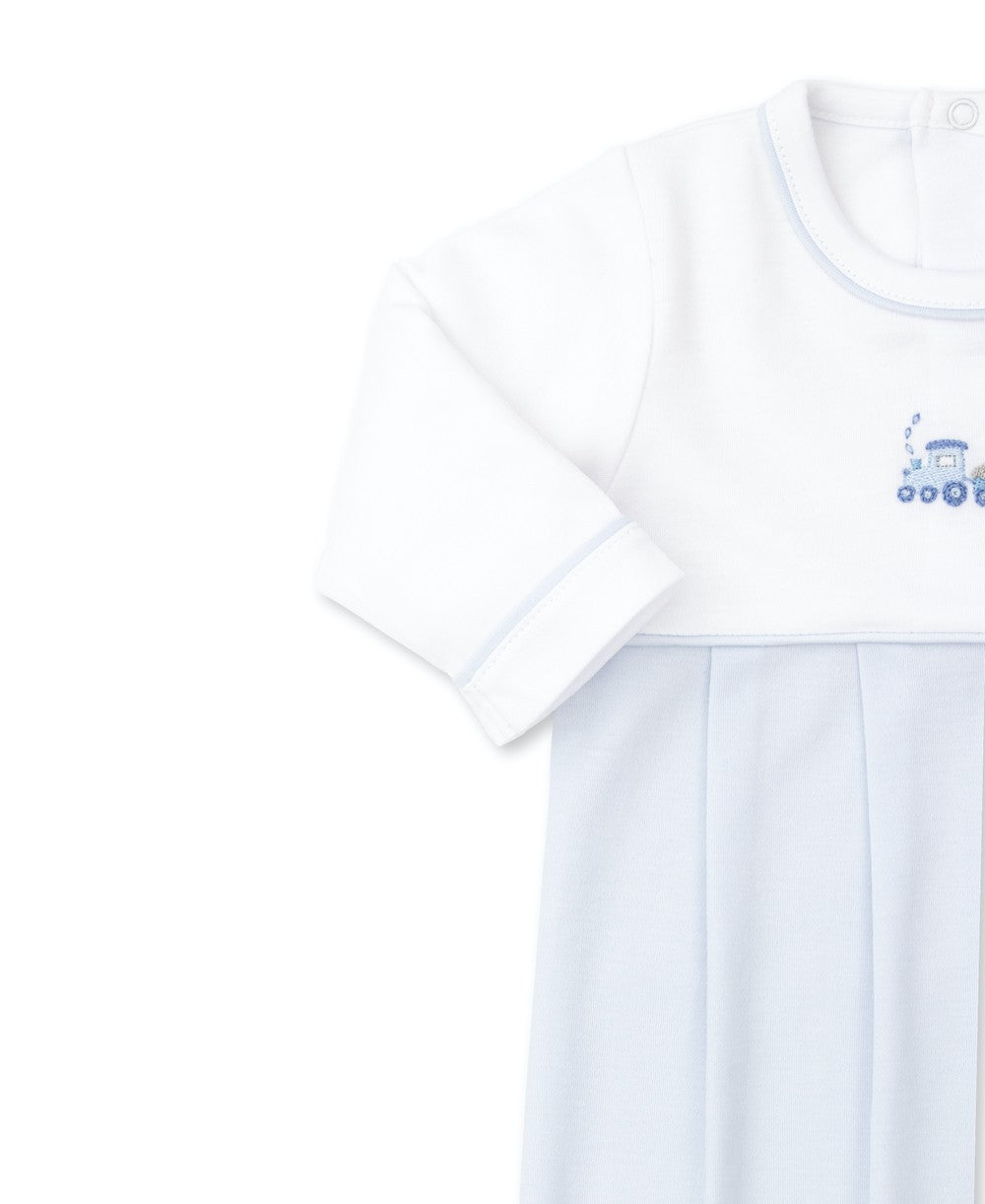 Kissy Kissy Baby Boys Sack Gown - Blue Premier Eastbound Train Embroidery