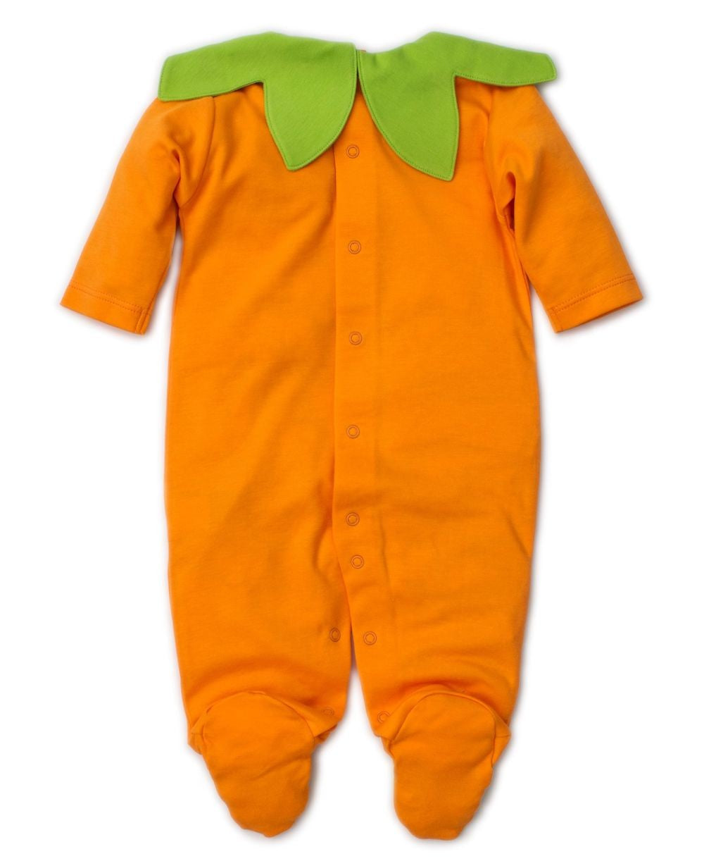 Kissy Kissy Baby Novelty Footie - Orange Halloween Jack-o-Lantern Pumpkin