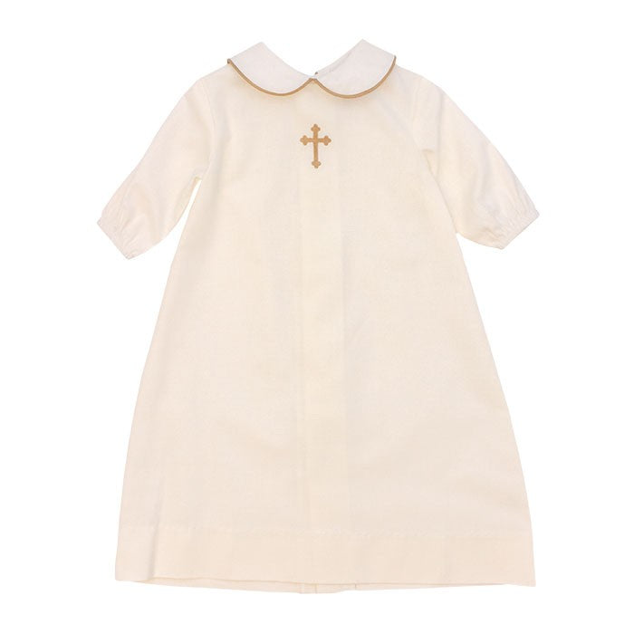 The Bailey Boys Baby Boys Ivory Cross Christening Day Gown - Boy