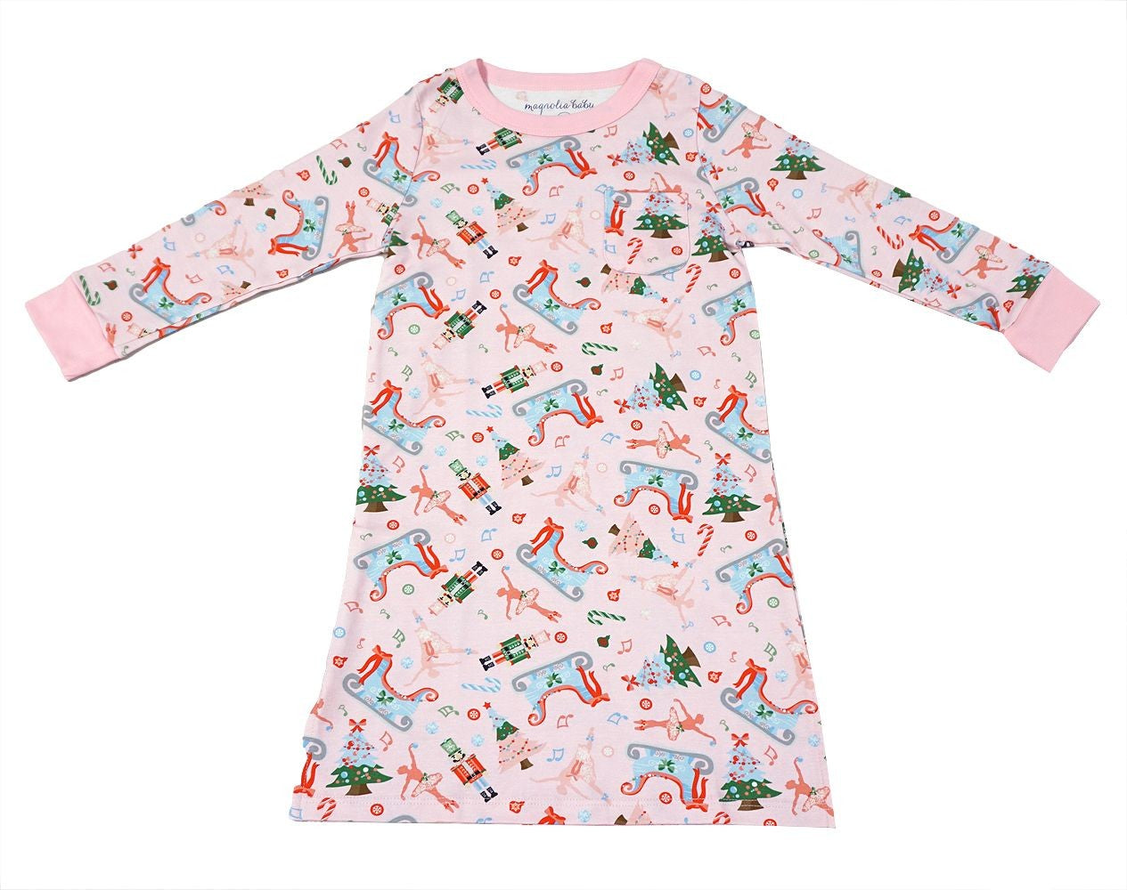 Magnolia Baby Little Girls Pink Nutcracker Joy Nightdress