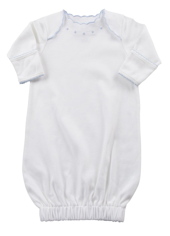 The Proper Peony Layette Dotson Sack Gown - Blue by Proper Peony